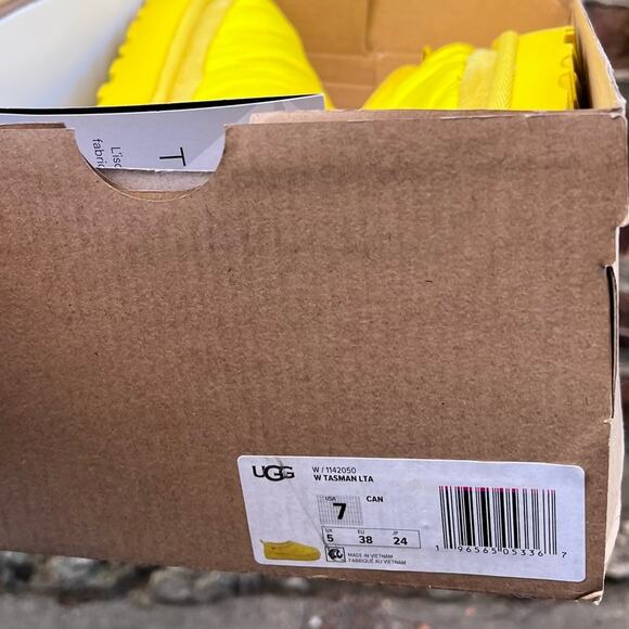 NEW Womens Size 7 UGG Tasman LTA Yellow Puffer Platform Slipper Slip On Shoes - Picture 9 of 9